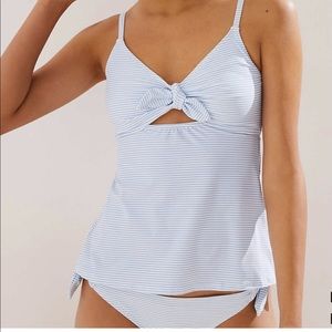 The Loft Pinstripe Tankini Top and Bottom